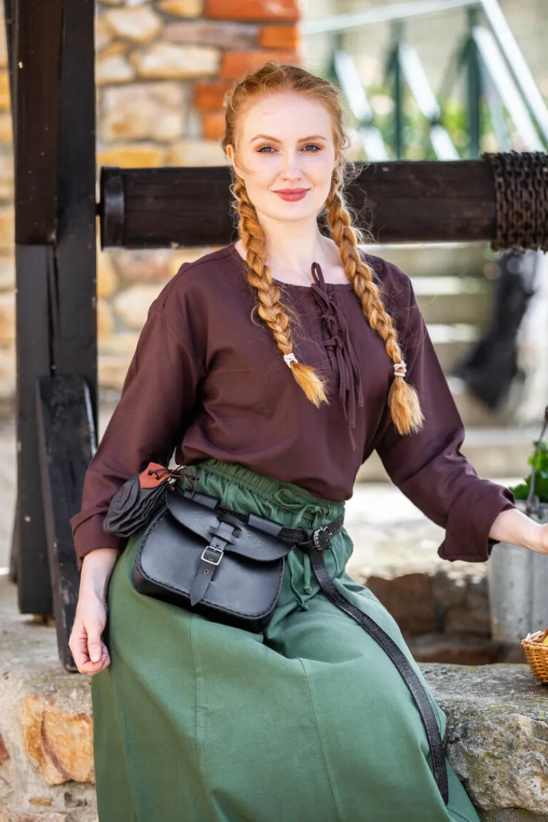 Store Leonardo Carbone Mittelalter Bluse "Tilda" Braun