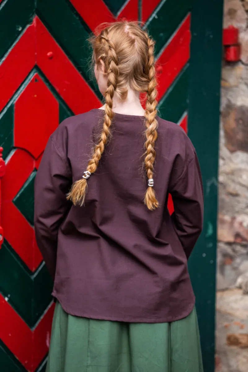 Store Leonardo Carbone Mittelalter Bluse "Tilda" Braun
