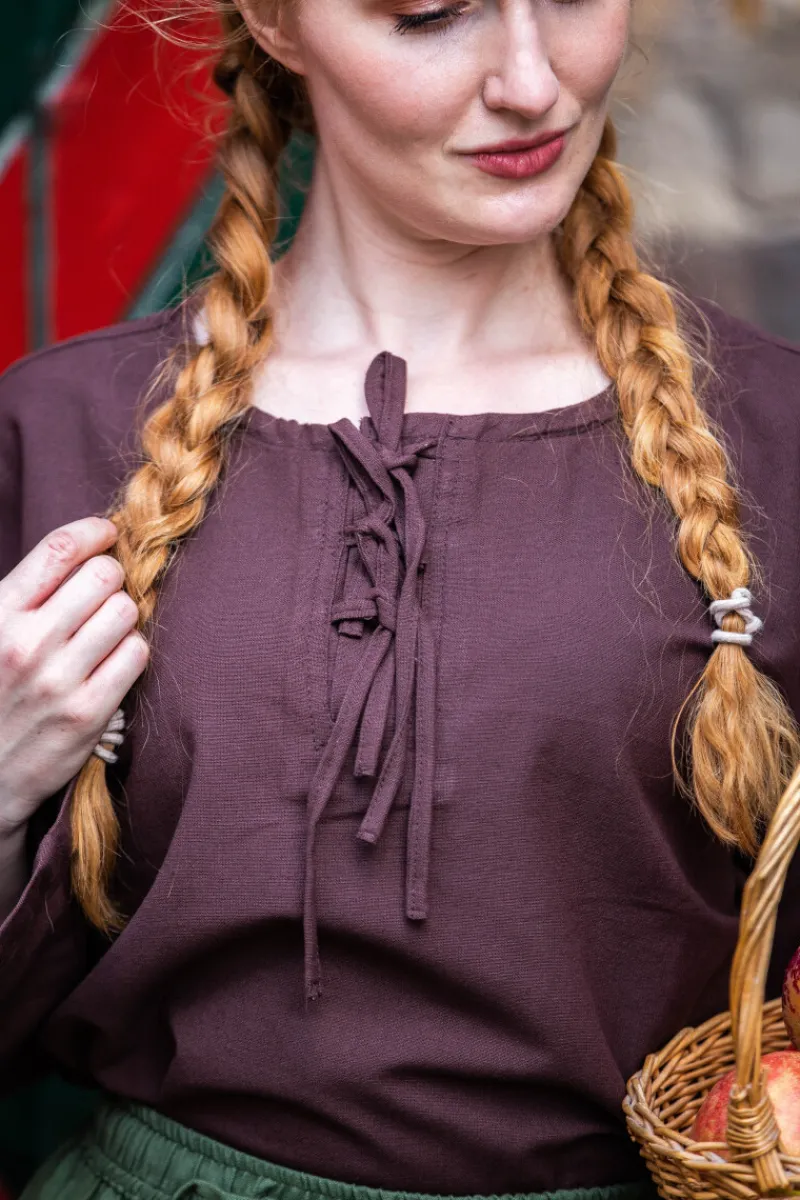 Store Leonardo Carbone Mittelalter Bluse "Tilda" Braun
