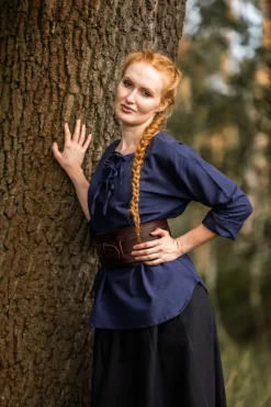 Clearance Leonardo Carbone Mittelalter Bluse "Tilda" Blau