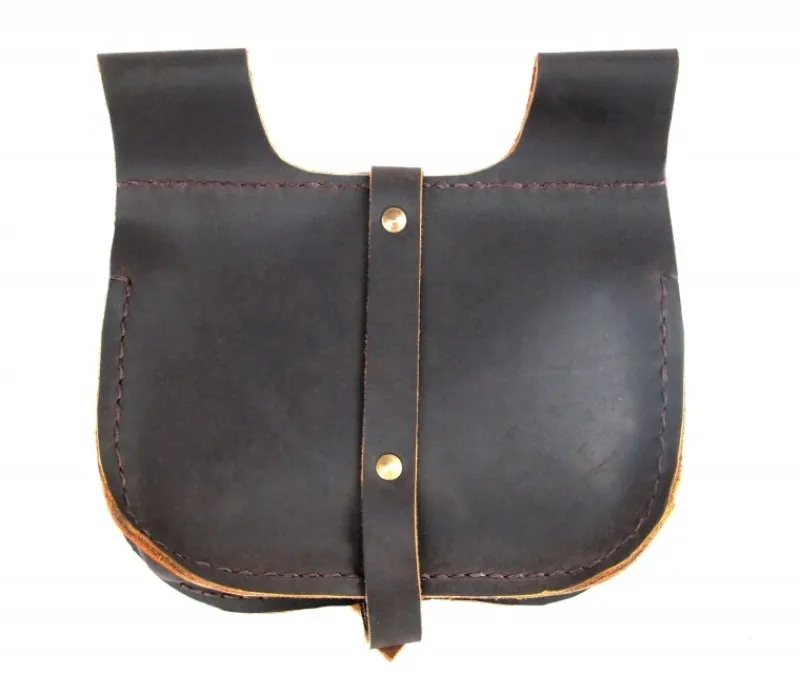 Store Leonardo Carbone Mittelalter Gürteltasche Leder "Udo" Dunkelbraun