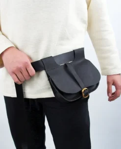 Hot Leonardo Carbone Mittelalter Gürteltasche Leder