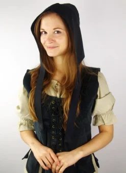 Sale Leonardo Carbone Mittelalter Haube "Alex" Schwarz