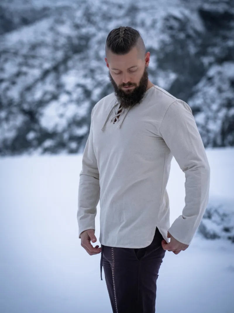 Clearance Leonardo Carbone Mittelalter Hemd "Otto" Natur