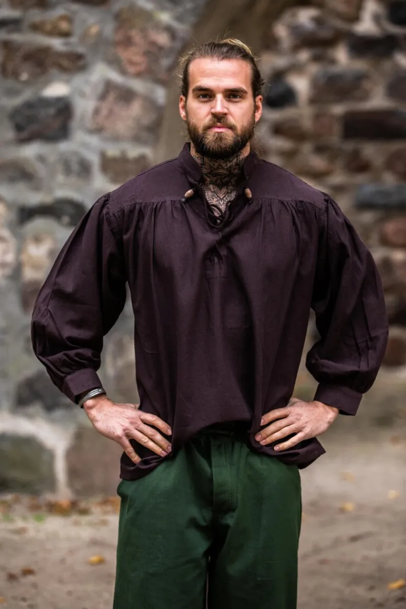 Fashion Leonardo Carbone Mittelalter Hemd "Ulfried"
