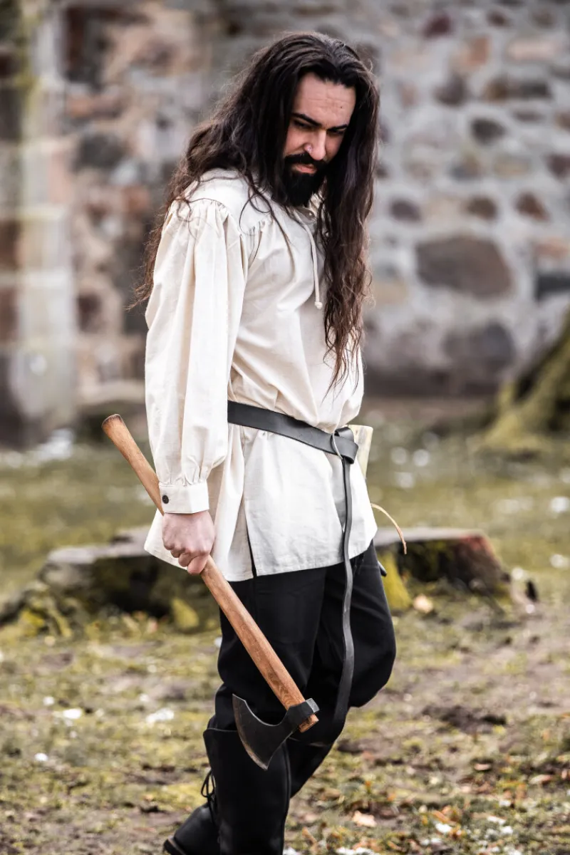 Sale Leonardo Carbone Mittelalter Hemd "Ulrich" Natur
