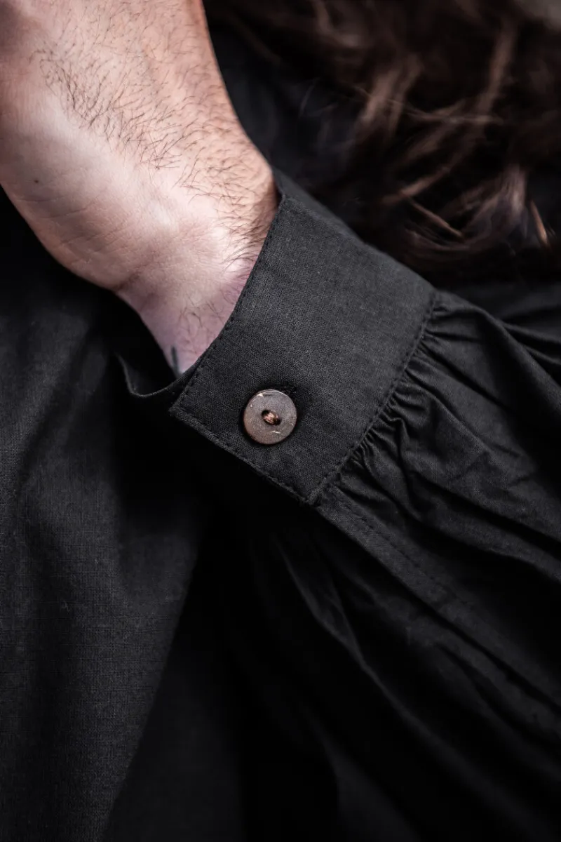 Store Leonardo Carbone Mittelalter Hemd "Ulrich" Schwarz