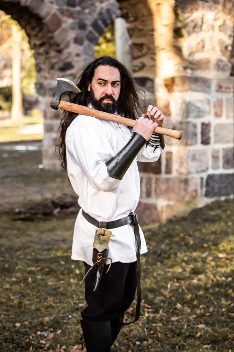 Fashion Leonardo Carbone Mittelalter Hemd "Ulrich" Weiß