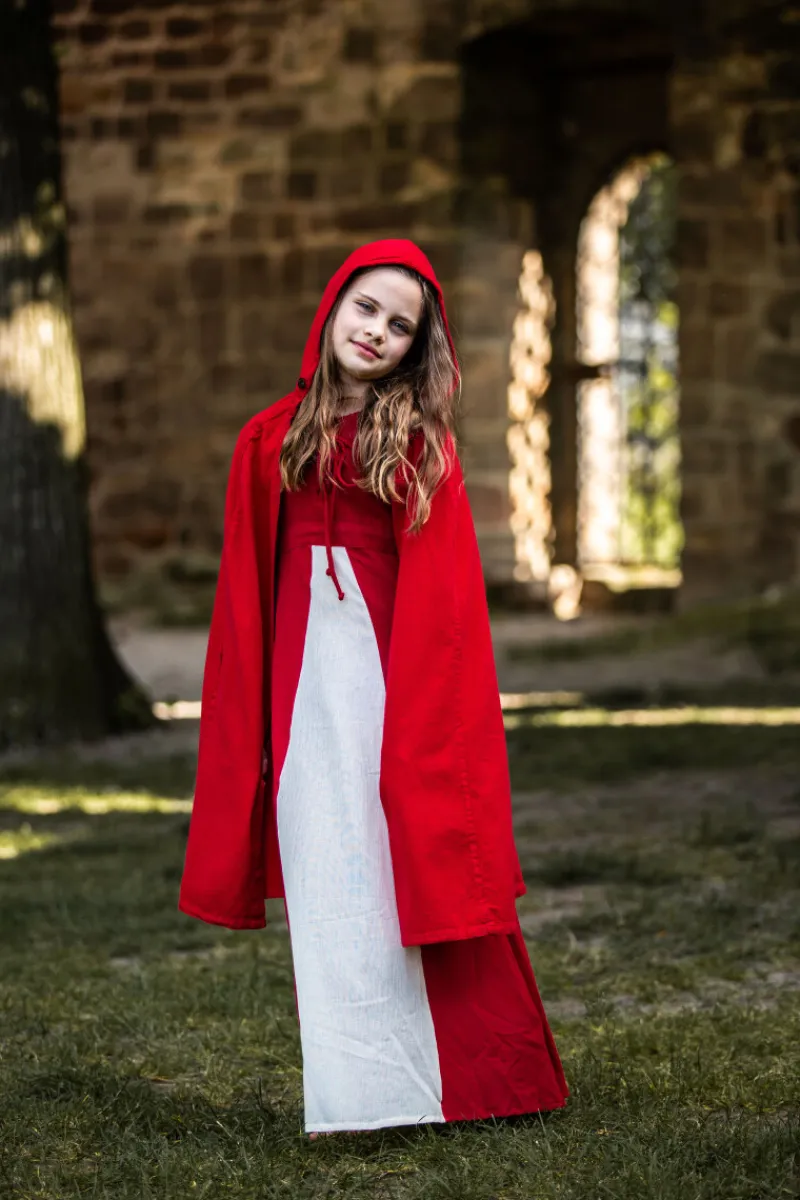 Discount Leonardo Carbone Mittelalter Kinderumhang "Cecilia" Rot