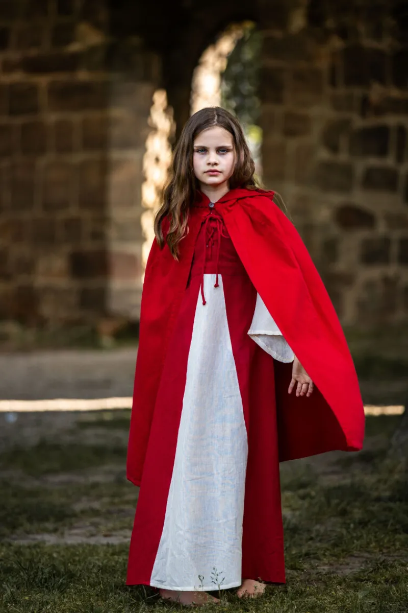 Discount Leonardo Carbone Mittelalter Kinderumhang "Cecilia" Rot