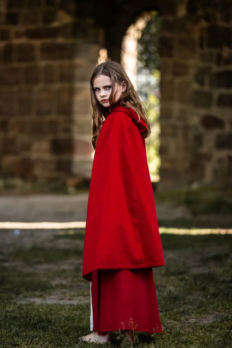 Discount Leonardo Carbone Mittelalter Kinderumhang "Cecilia" Rot