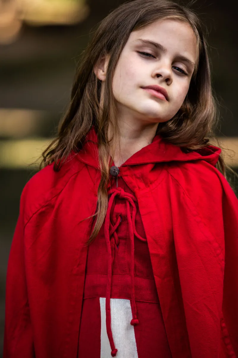 Discount Leonardo Carbone Mittelalter Kinderumhang "Cecilia" Rot
