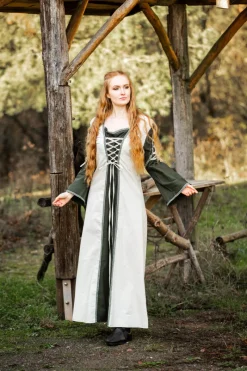 Best Leonardo Carbone Mittelalter Kleid Amalia Natur/Grün