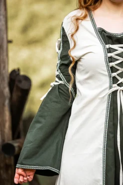 Best Leonardo Carbone Mittelalter Kleid Amalia Natur/Grün