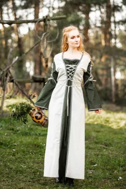 Best Leonardo Carbone Mittelalter Kleid Amalia Natur/Grün