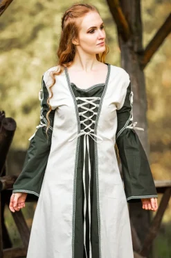 Best Leonardo Carbone Mittelalter Kleid Amalia Natur/Grün