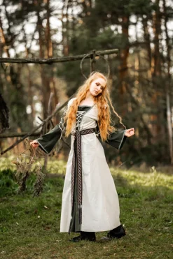 Best Leonardo Carbone Mittelalter Kleid Amalia Natur/Grün