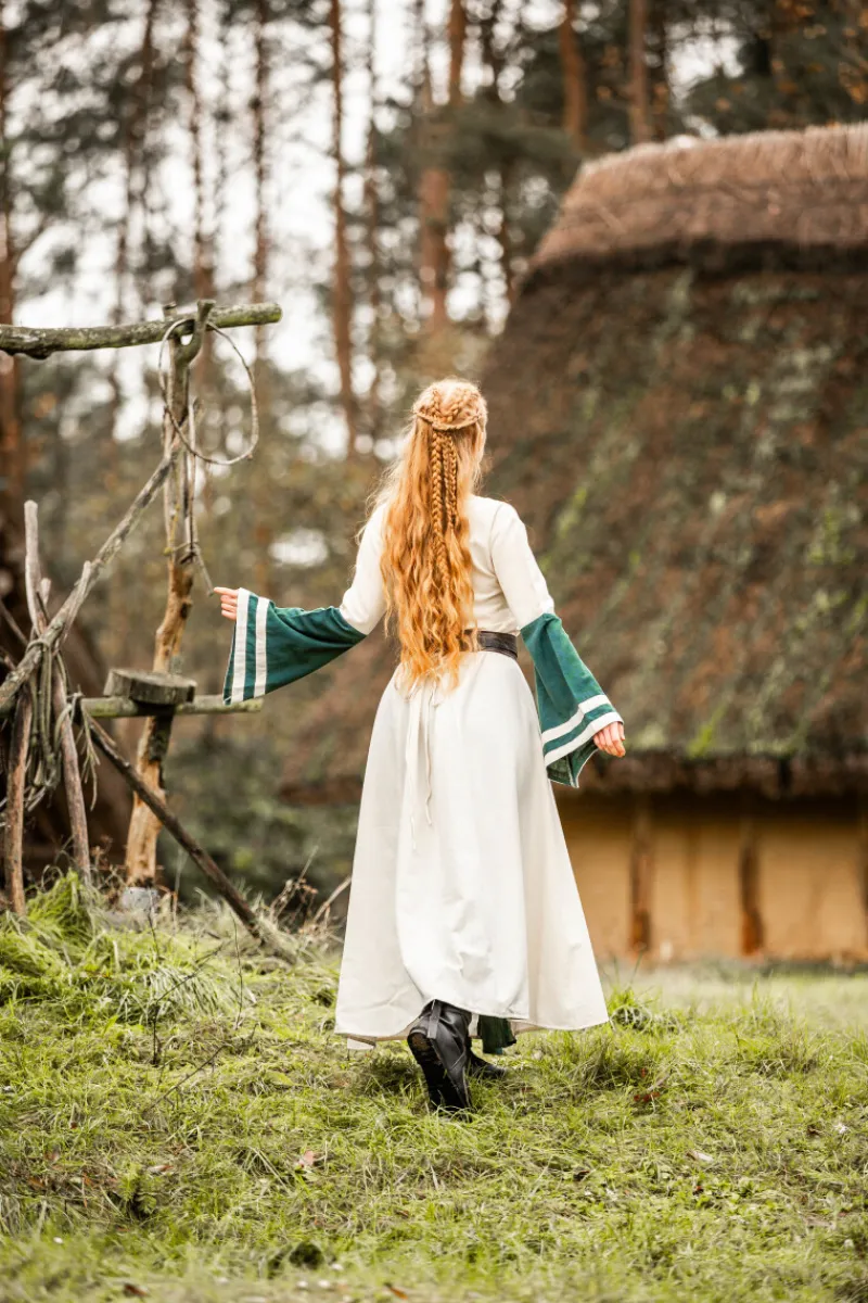 Shop Leonardo Carbone Mittelalter Kleid Dorothea Natur/Grün
