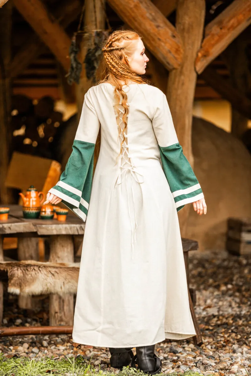 Shop Leonardo Carbone Mittelalter Kleid Dorothea Natur/Grün