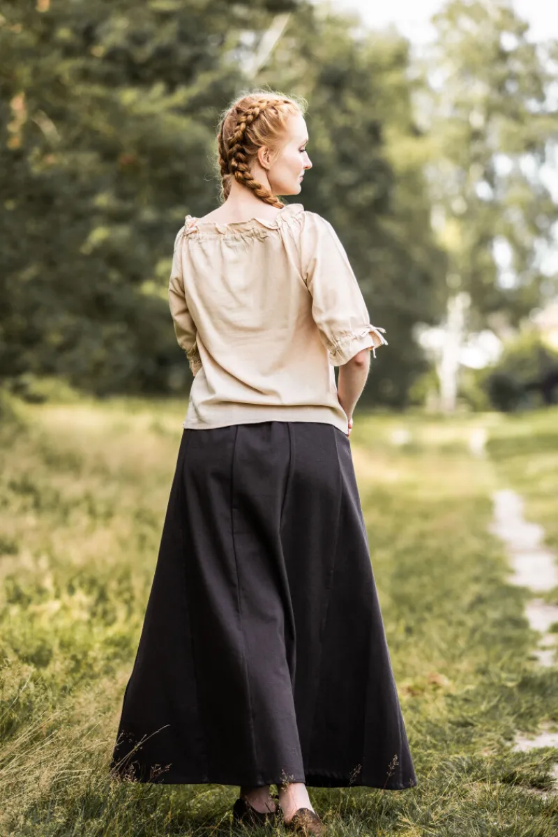 Sale Leonardo Carbone Mittelalter Kurzarmbluse "Vera" farben Hanf