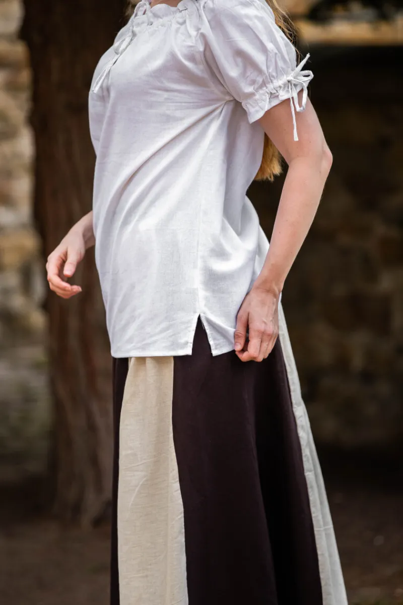 Discount Leonardo Carbone Mittelalter Kurzarmbluse "Otilia" Weiß