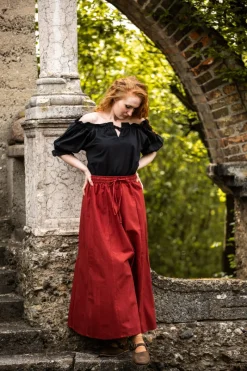 Clearance Leonardo Carbone Mittelalter Kurzarmbluse "Verena" Schwarz