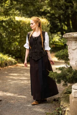 Fashion Leonardo Carbone Mittelalter Kurzarmbluse "Verena" Weiß