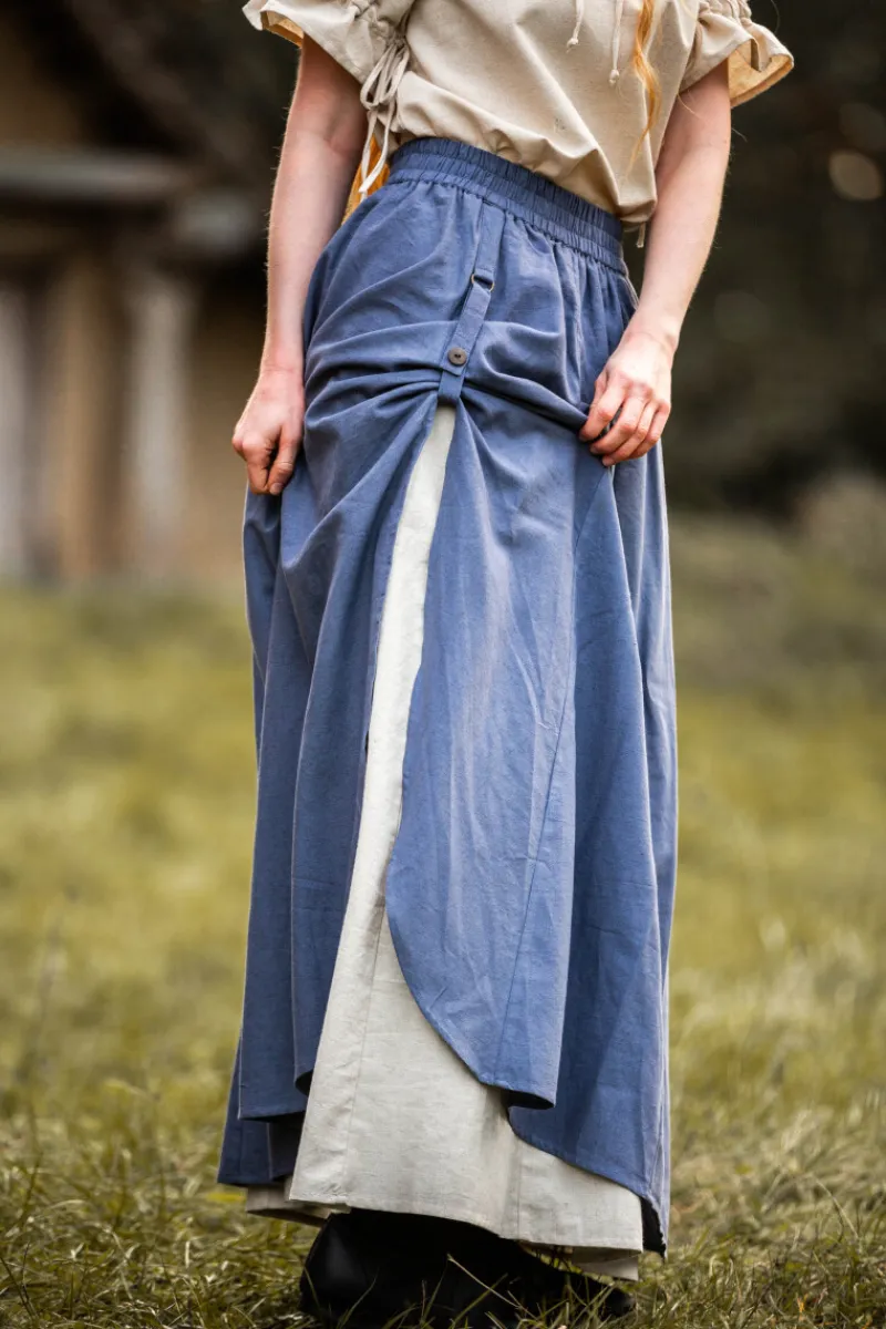 Fashion Leonardo Carbone Mittelalter Rock "Elise" Blau/Natur