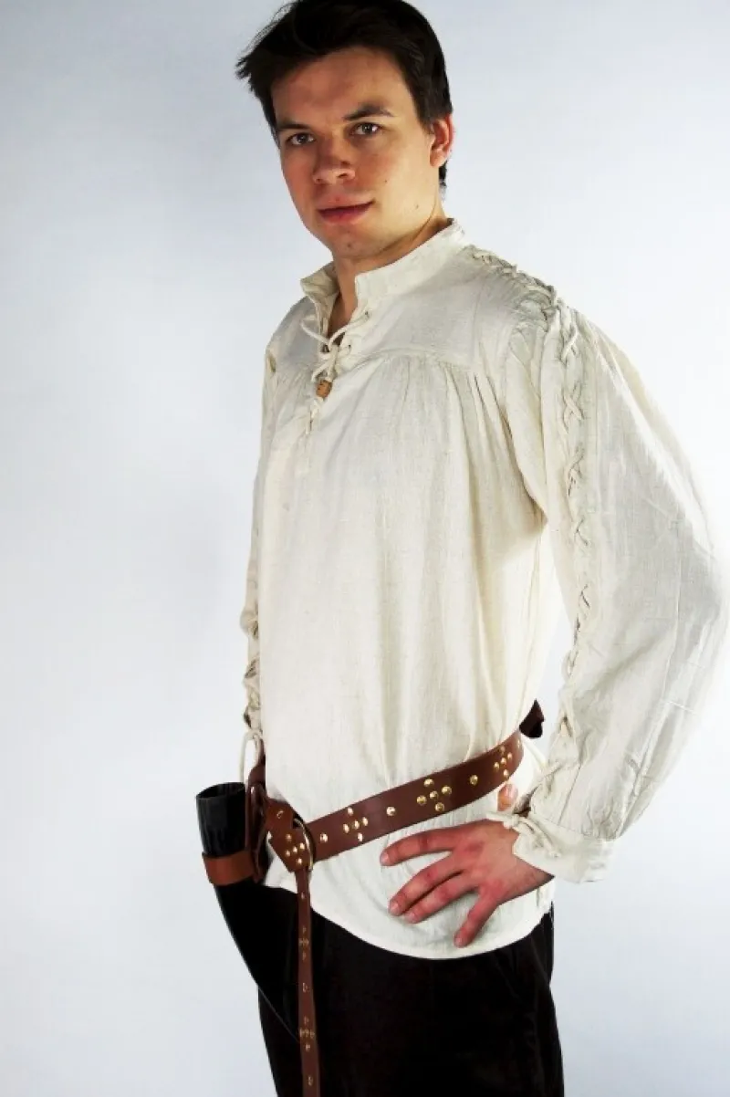 Best Leonardo Carbone Mittelalter Schnürhemd "Julius" Natur