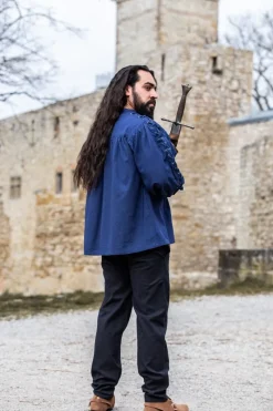 Hot Leonardo Carbone Mittelalter- Schnürhemd mit Ösen 