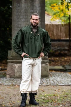 Online Leonardo Carbone Mittelalter- Schnürhemd mit Ösen 