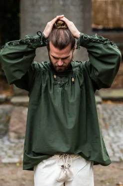 Online Leonardo Carbone Mittelalter- Schnürhemd mit Ösen 
