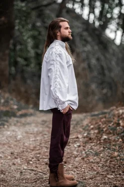 Best Sale Leonardo Carbone Mittelalter- Schnürhemd mit Ösen 