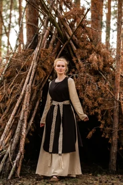 Fashion Leonardo Carbone Mittelalter-Überkleid "Magdalena" Dunkel Braun