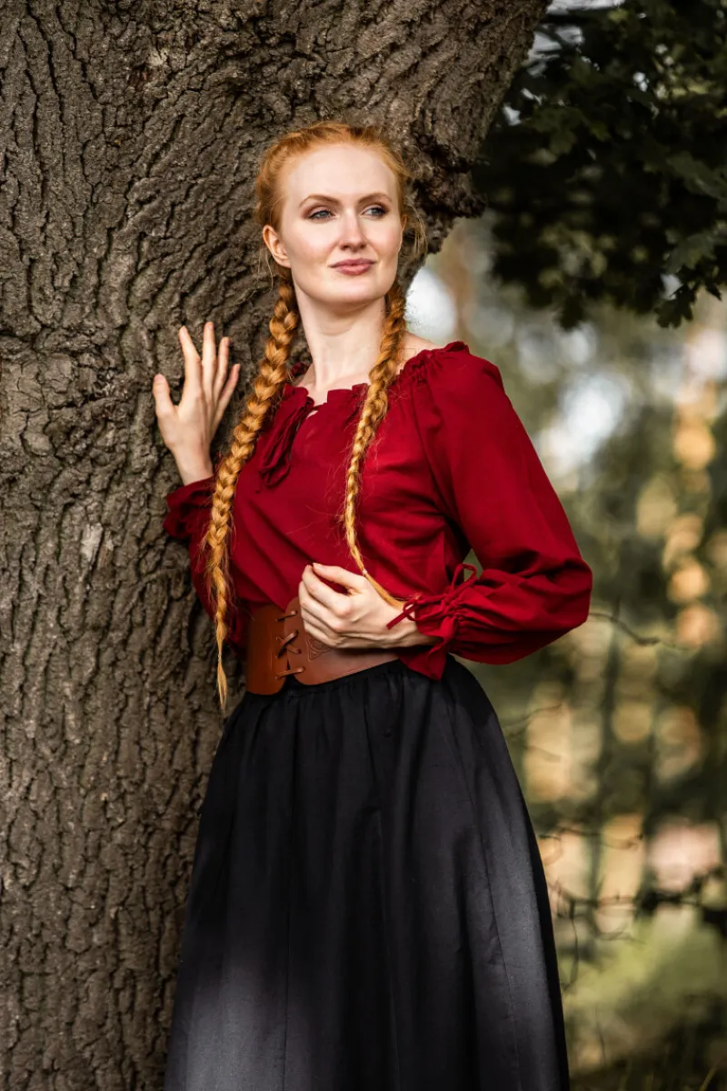Fashion Leonardo Carbone Mittelalterbluse "Edith" Rot