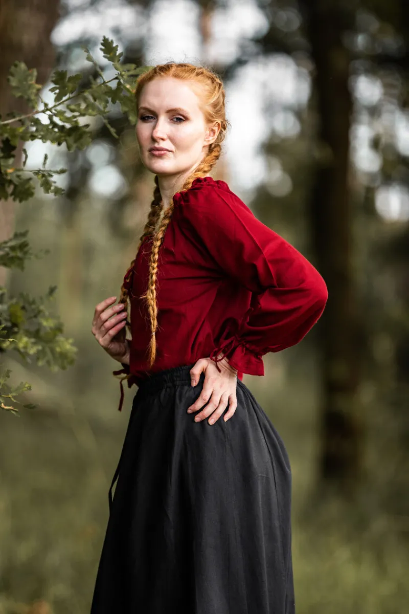 Fashion Leonardo Carbone Mittelalterbluse "Edith" Rot