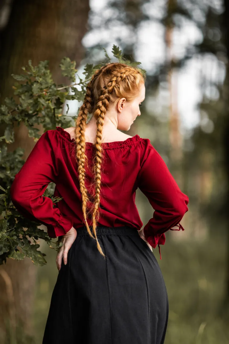 Fashion Leonardo Carbone Mittelalterbluse "Edith" Rot
