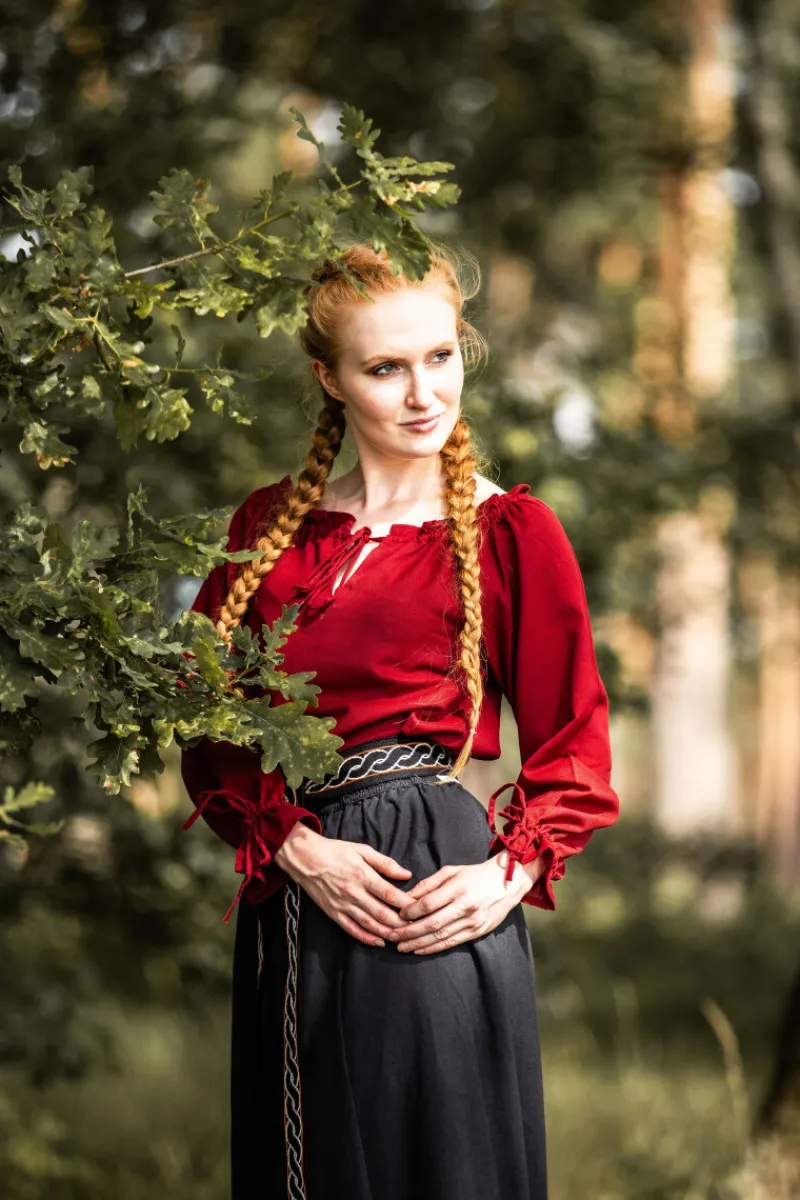 Fashion Leonardo Carbone Mittelalterbluse "Edith" Rot