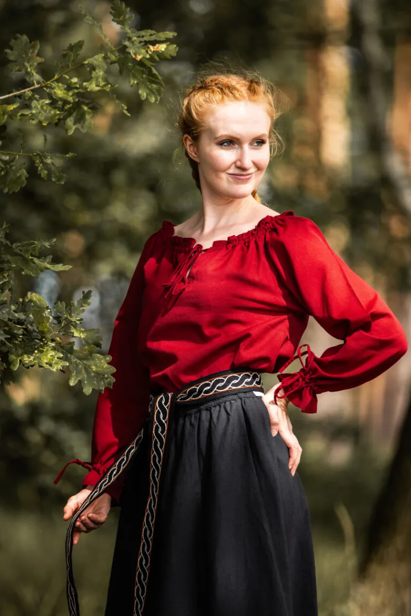 Fashion Leonardo Carbone Mittelalterbluse "Edith" Rot