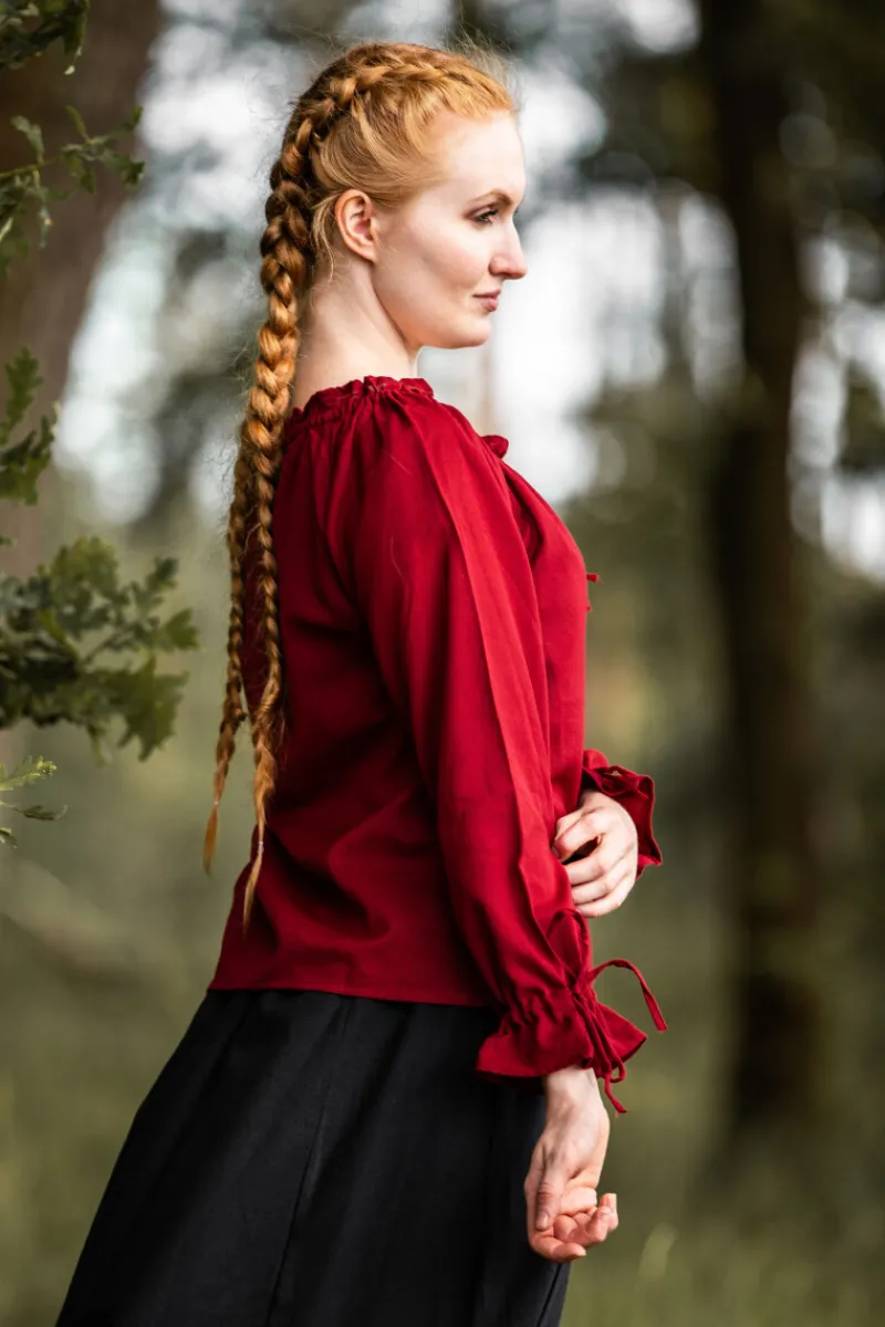 Fashion Leonardo Carbone Mittelalterbluse "Edith" Rot