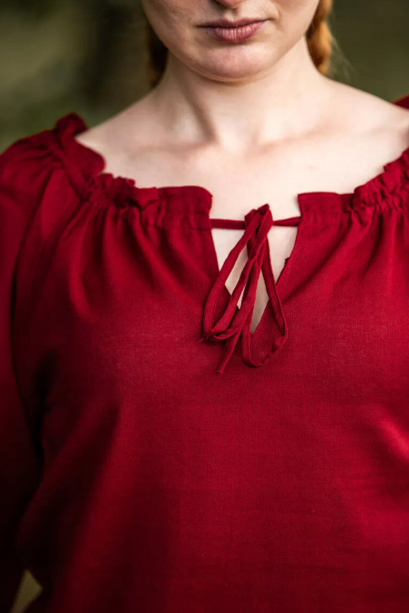 Fashion Leonardo Carbone Mittelalterbluse "Edith" Rot