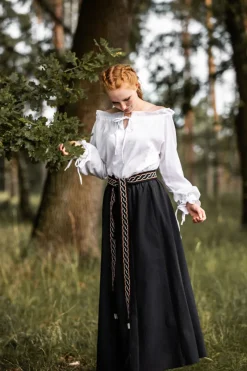 Best Leonardo Carbone Mittelalterbluse "Edith" Weiß