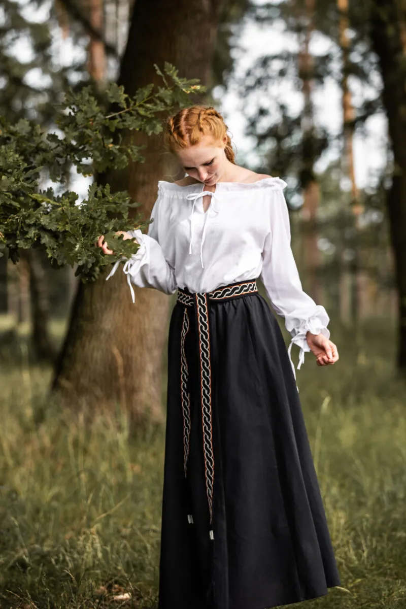 Best Leonardo Carbone Mittelalterbluse "Edith" Weiß