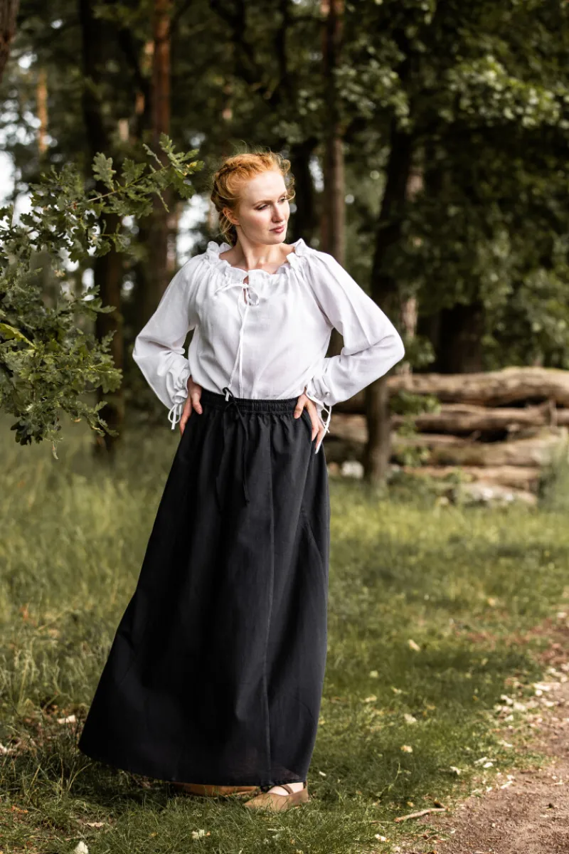 Best Leonardo Carbone Mittelalterbluse "Edith" Weiß