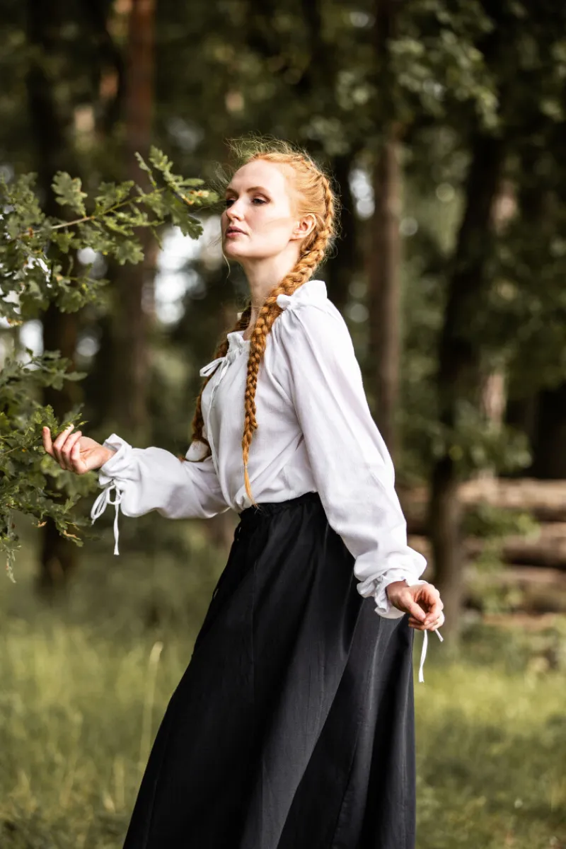 Best Leonardo Carbone Mittelalterbluse "Edith" Weiß