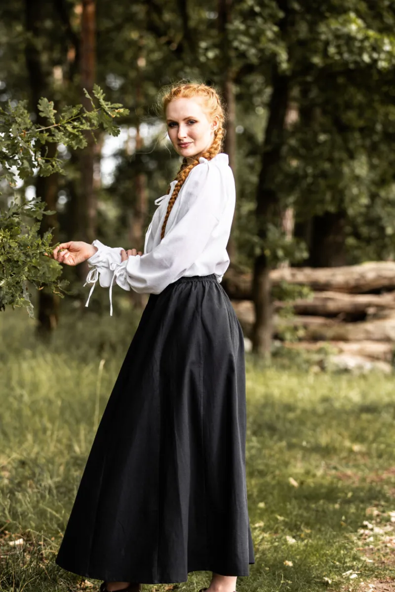 Best Leonardo Carbone Mittelalterbluse "Edith" Weiß