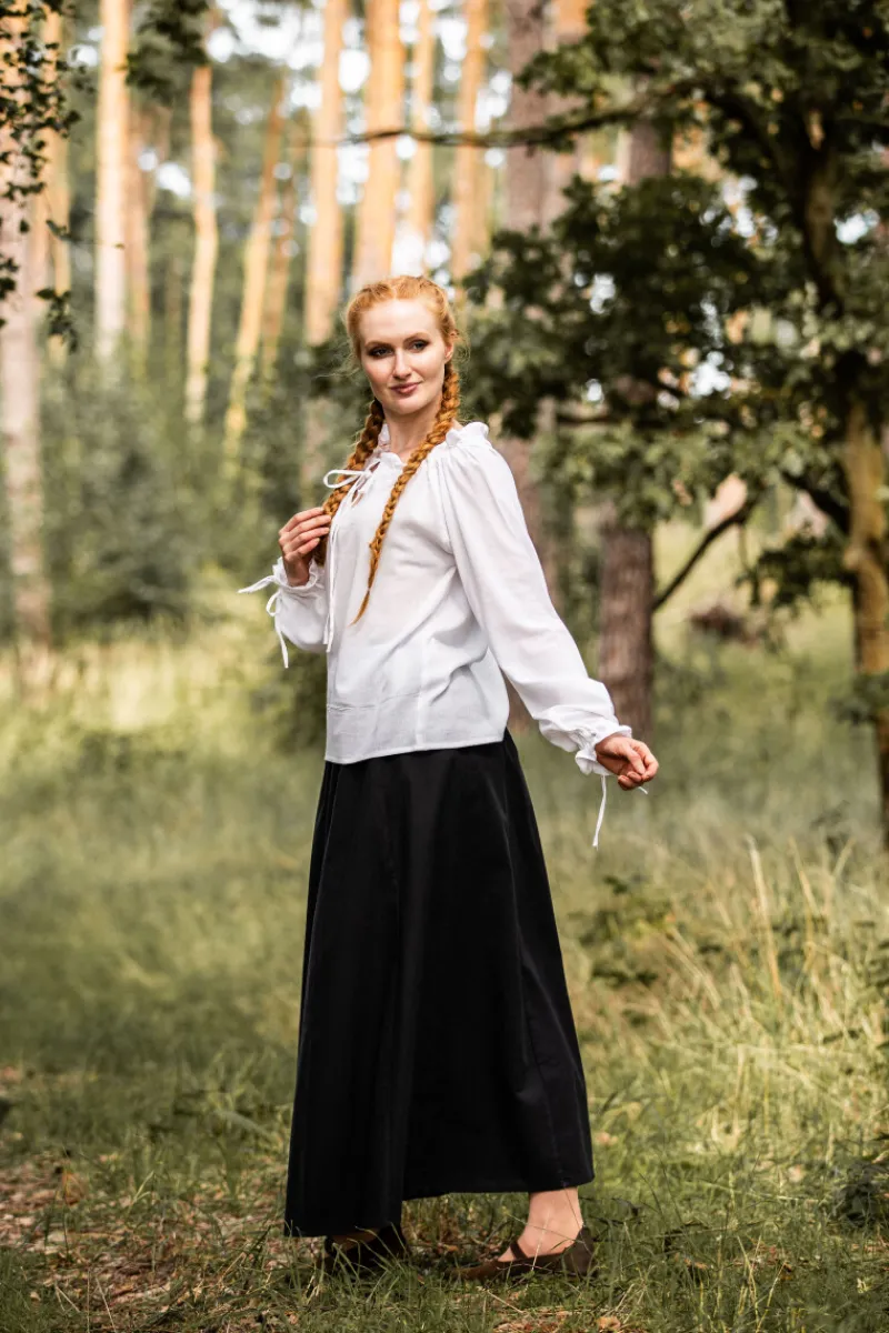 Best Leonardo Carbone Mittelalterbluse "Edith" Weiß