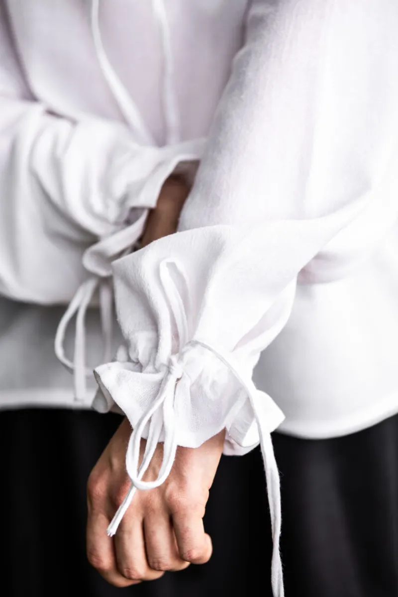 Best Leonardo Carbone Mittelalterbluse "Edith" Weiß