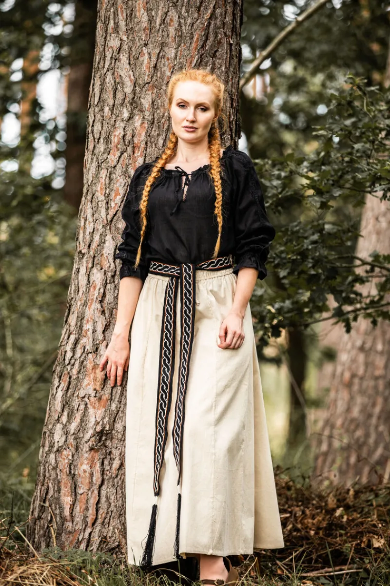 Cheap Leonardo Carbone Mittelalterbluse mit Spitze "Bettina" Schwarz