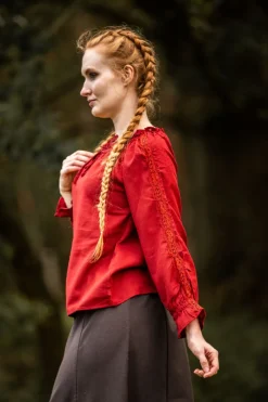 Best Leonardo Carbone Mittelalterbluse mit Spitze 